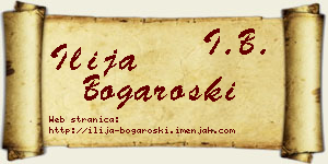 Ilija Bogaroški vizit kartica
